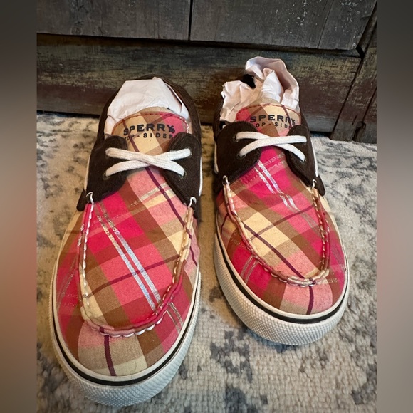 Women’s Sperry Top-Sider Size 10 Pink & Brown Boat Shoes - Picture 6 of 10